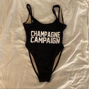 PRIVATE PARTY Black 'Champagne Campaign' One Piece